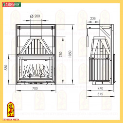 Каминная топка Камилла 700П (Ardenfire)