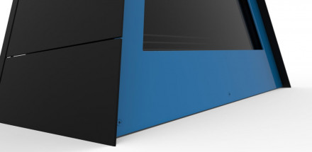 Печь-камин Breda, фронтальный, верт.труба слева, чёрный, RAL (Traforart)