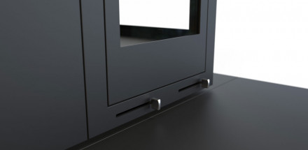 Печь-камин Sandra, пристенный, черный (Traforart)