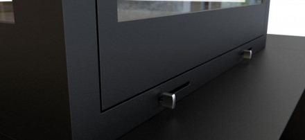 Печь-камин Sandra, пристенный, черный (Traforart)