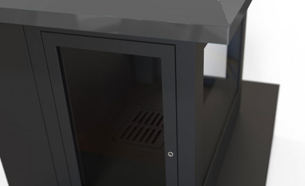 Печь-камин Sandra, пристенный, черный (Traforart)