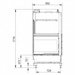Каминная топка ECOMONOBLOCCO WT 66L N11 (Palazzetti)
