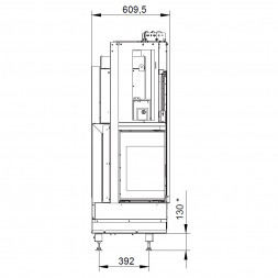 Каминная топка ECOMONOBLOCCO WT 66L N11 (Palazzetti)