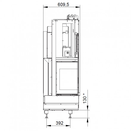 Каминная топка ECOMONOBLOCCO WT 66L N11 (Palazzetti)