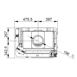 Каминная топка ECOMONOBLOCCO WT 66L N11 (Palazzetti)