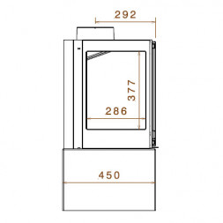 Печь LCI 7 GFLR Table, два боковых стекла (Liseo Castiron)