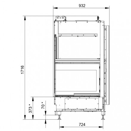 Каминная топка ECOMONOBLOCCO WT 66L V11ET (Palazzetti)