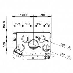 Каминная топка ECOMONOBLOCCO WT 66L V11ET (Palazzetti)