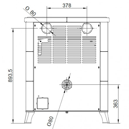 Печь камин ELSA, Ceramica beige (Palazzetti)