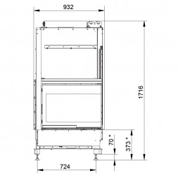 Каминная топка ECOMONOBLOCCO WT 66R N11 (Palazzetti)