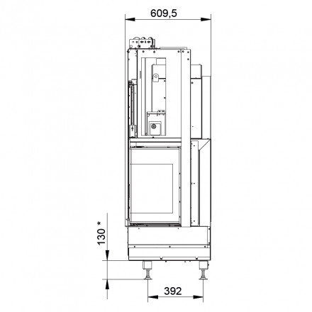 Каминная топка ECOMONOBLOCCO WT 66R N11 (Palazzetti)