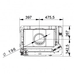Каминная топка ECOMONOBLOCCO WT 66R N11 (Palazzetti)
