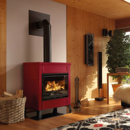 Печь камин  ELSA, Ceramica rosso (Palazzetti)