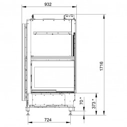 Каминная топка ECOMONOBLOCCO WT 66R V11ET (Palazzetti)