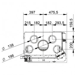 Каминная топка ECOMONOBLOCCO WT 66R V11ET (Palazzetti)