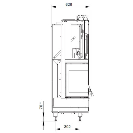 Каминная топка ECOMONOBLOCCO WT 78L N12 (Palazzetti)