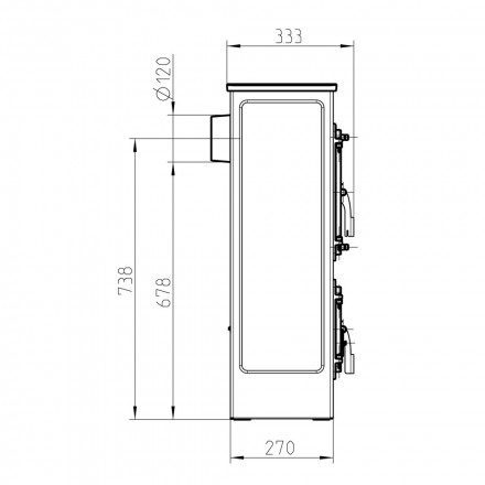 Печь BOZEN w, чёрный (Thorma)