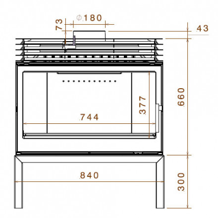 Печь LCI 9 GF Stove (Liseo Castiron)