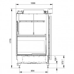 Каминная топка ECOMONOBLOCCO WT 78L V12ET (Palazzetti)