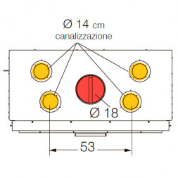 Каминная топка BLOKK 70 V, bianco (EdilKamin)