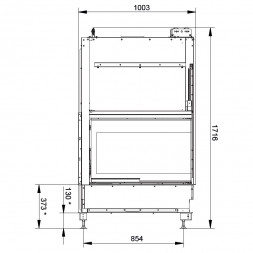 Каминная топка ECOMONOBLOCCO WT 78R N12 (Palazzetti)