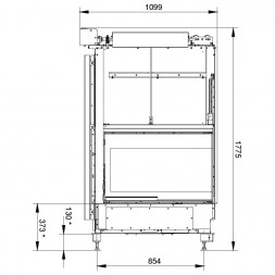 Каминная топка ECOMONOBLOCCO WT 78R V12ET (Palazzetti)