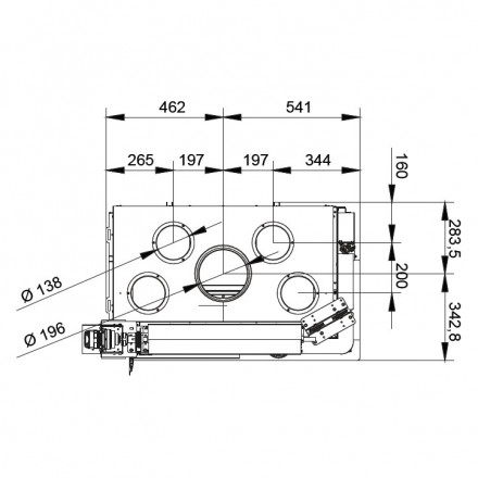 Каминная топка ECOMONOBLOCCO WT 78R V12ET (Palazzetti)