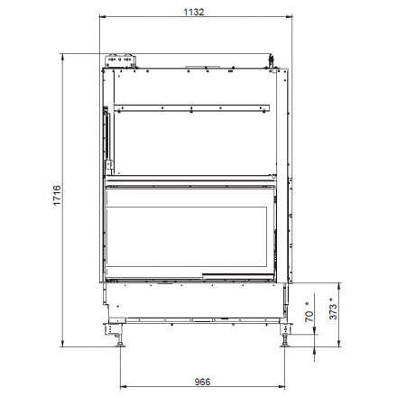 Каминная топка ECOMONOBLOCCO WT 86L N13 (Palazzetti)