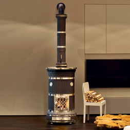 Печь Maria Luigia, matt black, ажурная крышка (Sergio Leoni)