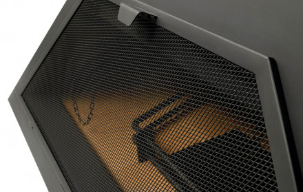 Печь-камин Madrid, вертикальная центральная труба, черный (Traforart)