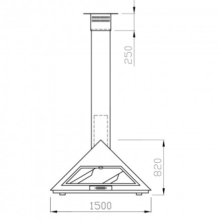 Печь-камин Madrid, вертикальная центральная труба, черный (Traforart)