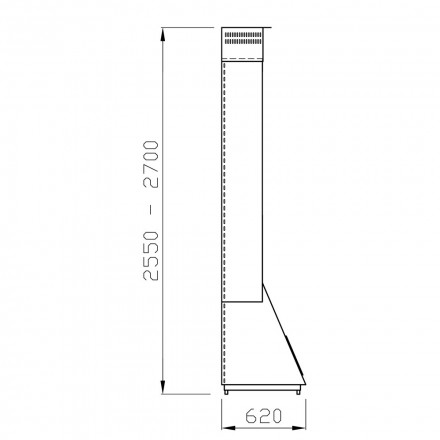 Печь-камин Madrid, вертикальная центральная труба, черный (Traforart)