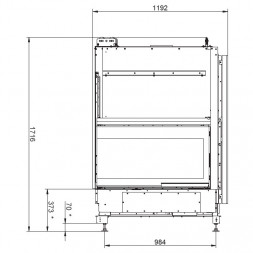 Каминная топка ECOMONOBLOCCO WT 86L V13ET (Palazzetti)