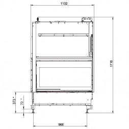 Каминная топка ECOMONOBLOCCO WT 86R N13 (Palazzetti)