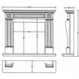 Портал Arp, Blanco Statuario (Crumar)