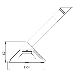Печь-камин Madrid, наклонная труба вправо, черный (Traforart)