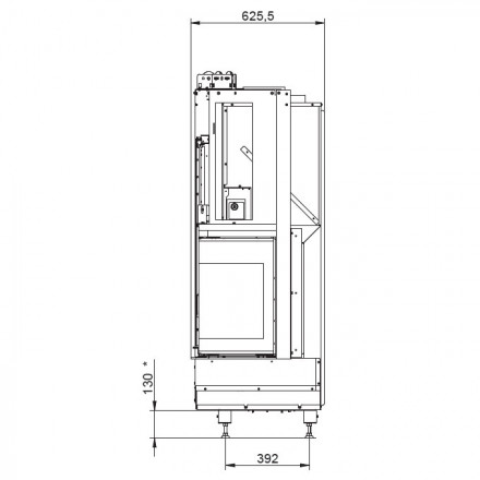 Каминная топка ECOMONOBLOCCO WT 86R V13ET (Palazzetti)