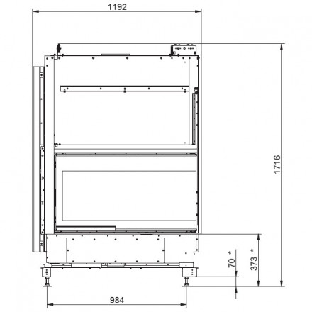 Каминная топка ECOMONOBLOCCO WT 86R V13ET (Palazzetti)