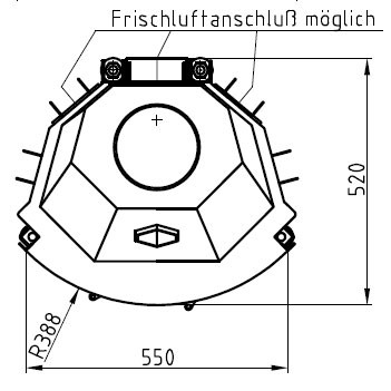Каминная топка 600/57 RK ECOplus, рамка хром (Hark)