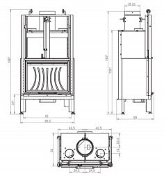 Каминная топка Monoblocco EL 78 frontale (Palazzetti)