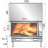 Каминная топка H 1200 left lateral glass BG2 (Axis)