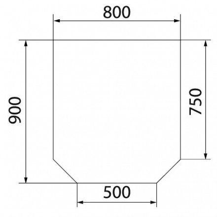 Предтопочный лист VPL061-INBA, 900х800, зеркальный (Вулкан)
