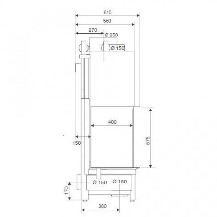 Каминная топка Absolu 800 Angle G, стекло слева (RLD)