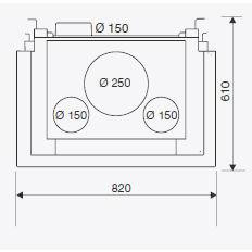 Каминная топка Absolu 800 Angle G, стекло слева (RLD)