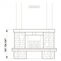 Камин облицовка Valcamonica corner (Palazzetti)