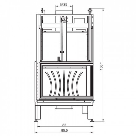 Каминная топка Monoblocco EL78 sx (Palazzetti)