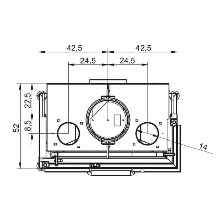 Каминная топка Monoblocco EL78 sx (Palazzetti)