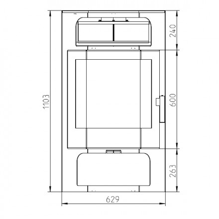 Печь камин FRANKFURT, серый (Thorma)