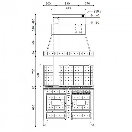 Печь BORGO ANTICO 120LGE (J. Corradi)
