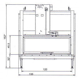 Каминная топка ECOMONOBLOCCO S25:9 FRONTAL (Palazzetti)
